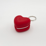 Heart Macaron Clicky Fidget Keychain – Red