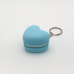 Heart Macaron Clicky Fidget Keychain – Blue